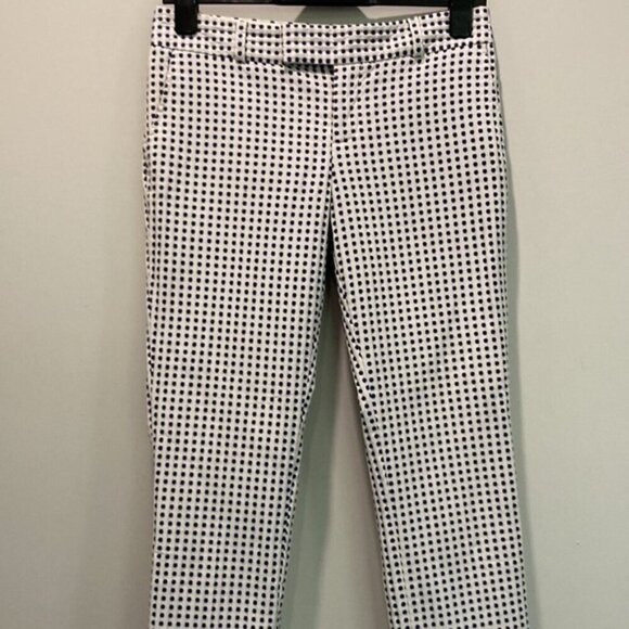 BANANA Republic Blue Polka Dot Pants  sz - Picture 11 of 16